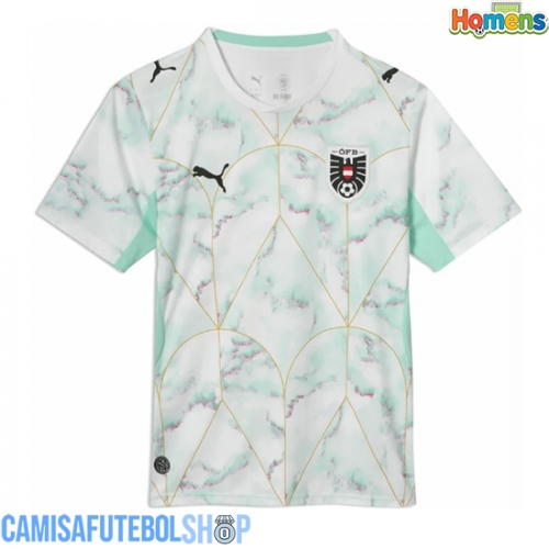 Camisa de time de futebol Áustria Replicas 2º Equipamento Mundo 2026 Manga Curta